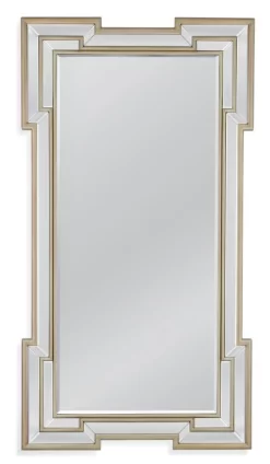 Bassett Mirror Gardner Champagne Leaf Floor Mirror