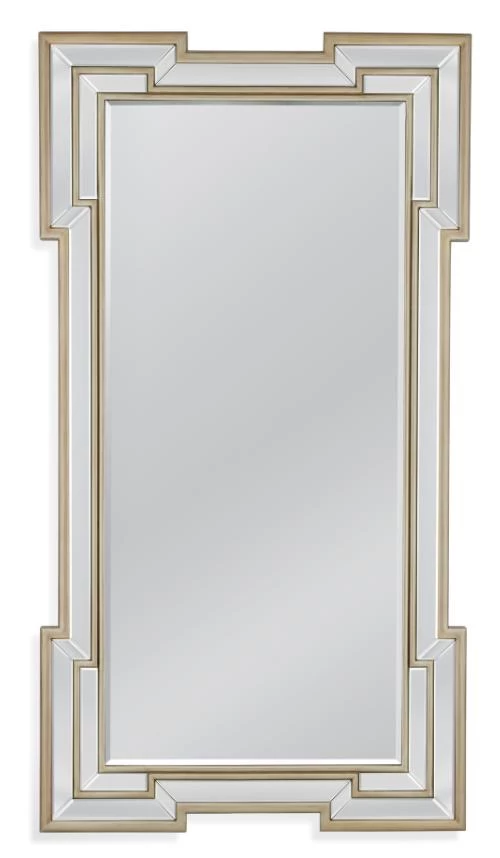 Bassett Mirror Gardner Champagne Leaf Floor Mirror 1 Bassett Mirror Gardner Champagne Leaf Floor Mirror