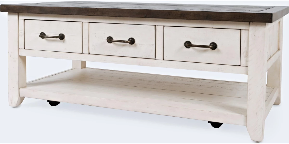 Jofran Inc.© Madison County Vintage White Cocktail Table 2 Jofran Inc.© Madison County Vintage White Cocktail Table - Image 2