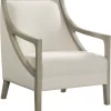 Elements International Hopkins Natural With White Wash Frame Accent Chair