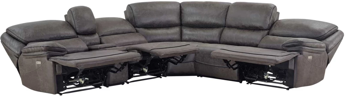 Steve Silver Co.® Plaza Smoked Grey 6-Piece Power Reclining Sectional 3 Steve Silver Co.® Plaza Smoked Grey 6-Piece Power Reclining Sectional - Image 3