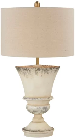 Forty West Sienna Ivory/Cream Table Lamp