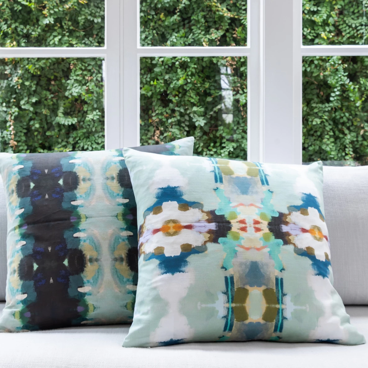 Laura Park Designs Orchid Blossom Navy 22" X 22" Throw Pillow 2 Laura Park Designs Orchid Blossom Navy 22" X 22" Throw Pillow - Image 2