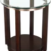 Elements International Elsa Brown End Table
