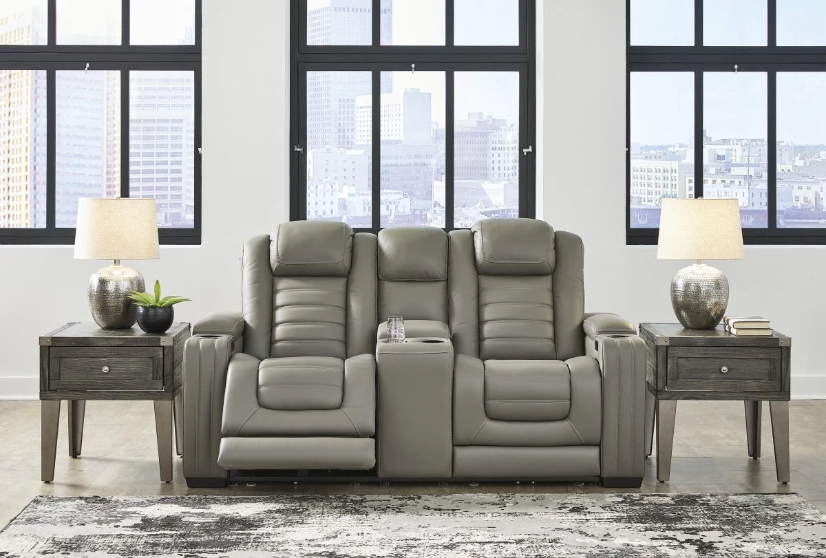Signature Design By Ashley® Backtrack Gray Power Reclining Console Loveseat 11 Signature Design By Ashley® Backtrack Gray Power Reclining Console Loveseat - Image 11