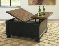 Signature Design By Ashley® Valebeck Two-Tone Square Lift Top Coffee Table -Furniture comprehensive store 983e0202 0959 4114 8479 f6d2a87b30ee scaled