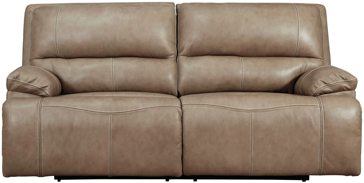 Signature Design By Ashley® Ricmen Putty Leather Power Reclining Sofa With Adjustable Headrest 2 Signature Design By Ashley® Ricmen Putty Leather Power Reclining Sofa With Adjustable Headrest - Image 2