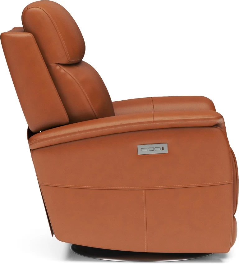 Flexsteel® View Light Gray Swivel Power Recliner With Power Headrest And Lumbar 7 Flexsteel® View Light Gray Swivel Power Recliner With Power Headrest And Lumbar - Image 7