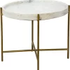 Coast2Coast Home™ Diane Katelyn White/Gold Accent Side End Table