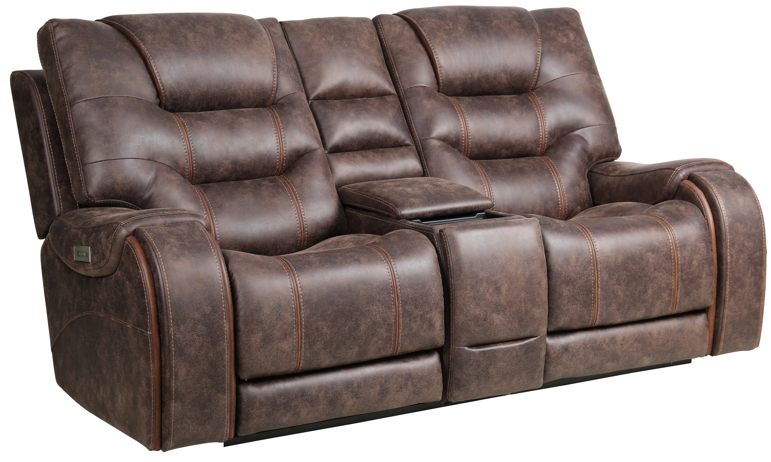 Moto Motion Brentwood Walnut Power Reclining Console Loveseat 1 Moto Motion Brentwood Walnut Power Reclining Console Loveseat