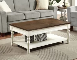 Steve Silver Co.® Joanna Ivory/Mocha Coffee Table -Furniture comprehensive store 9ac2d2eb 9afc 4df2 a411 b8b95abf3dc8