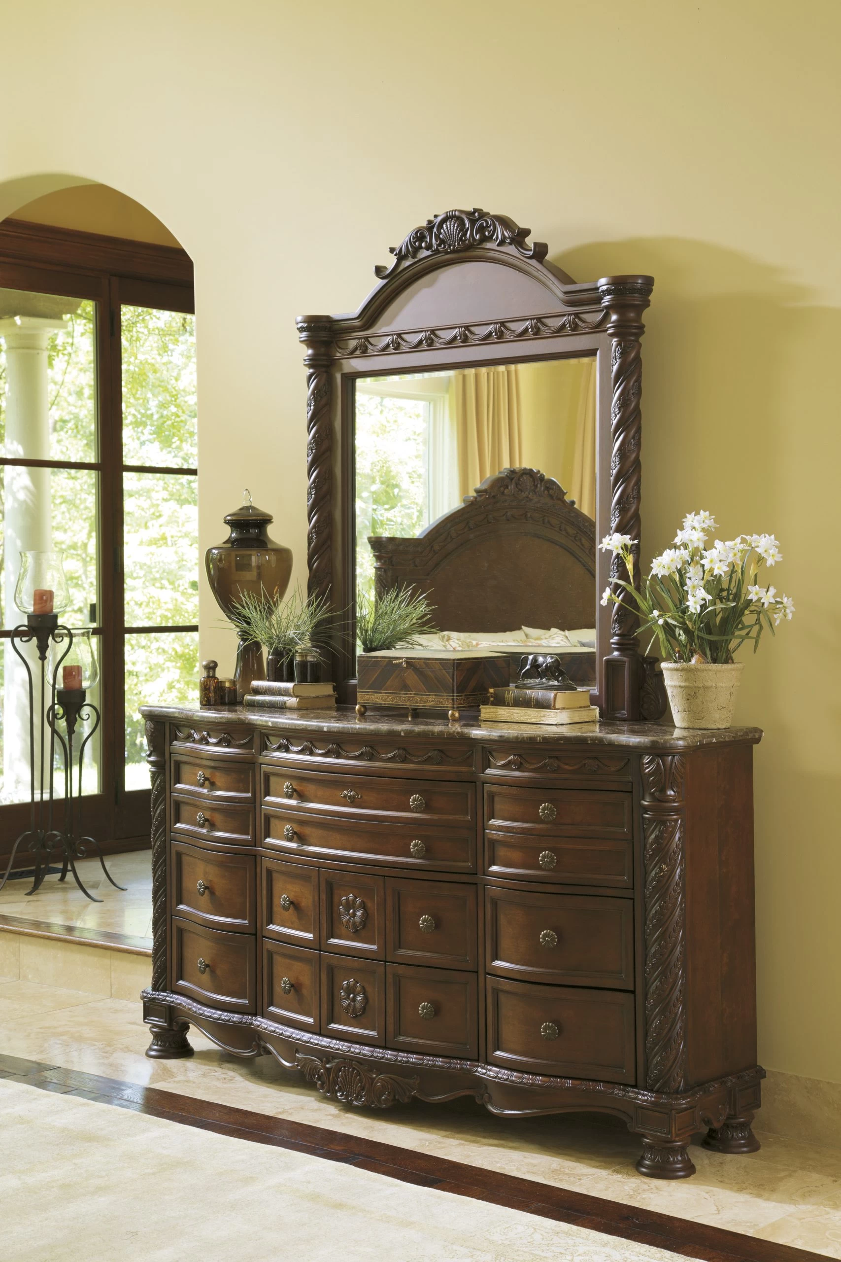 Millennium® By Ashley® North Shore Dark Brown Bedroom Mirror 5 Millennium® By Ashley® North Shore Dark Brown Bedroom Mirror - Image 5