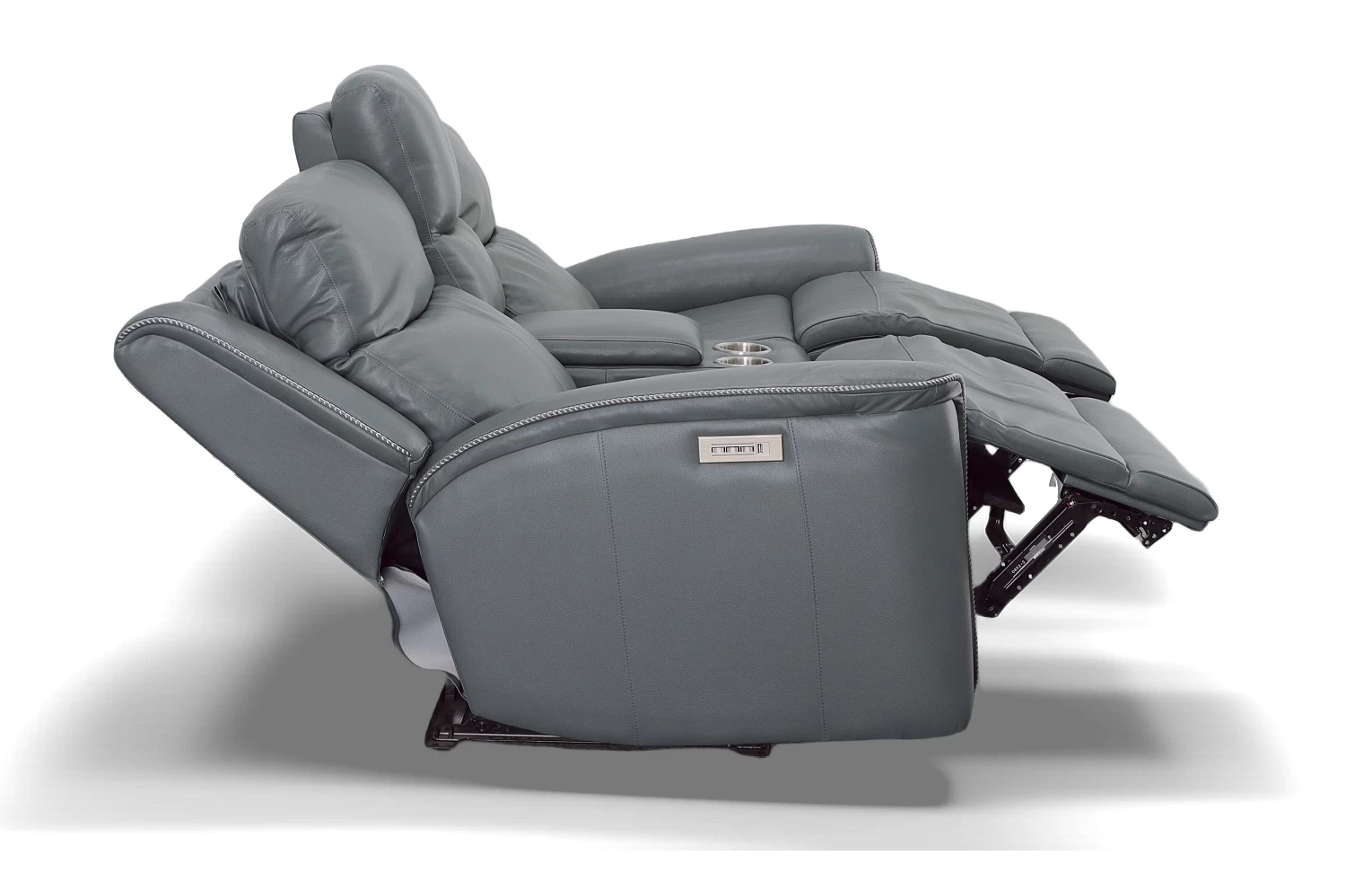 Hi-Rock Home Rainer Leather Power Reclining Console Loveseat 4 Hi-Rock Home Rainer Leather Power Reclining Console Loveseat - Image 4