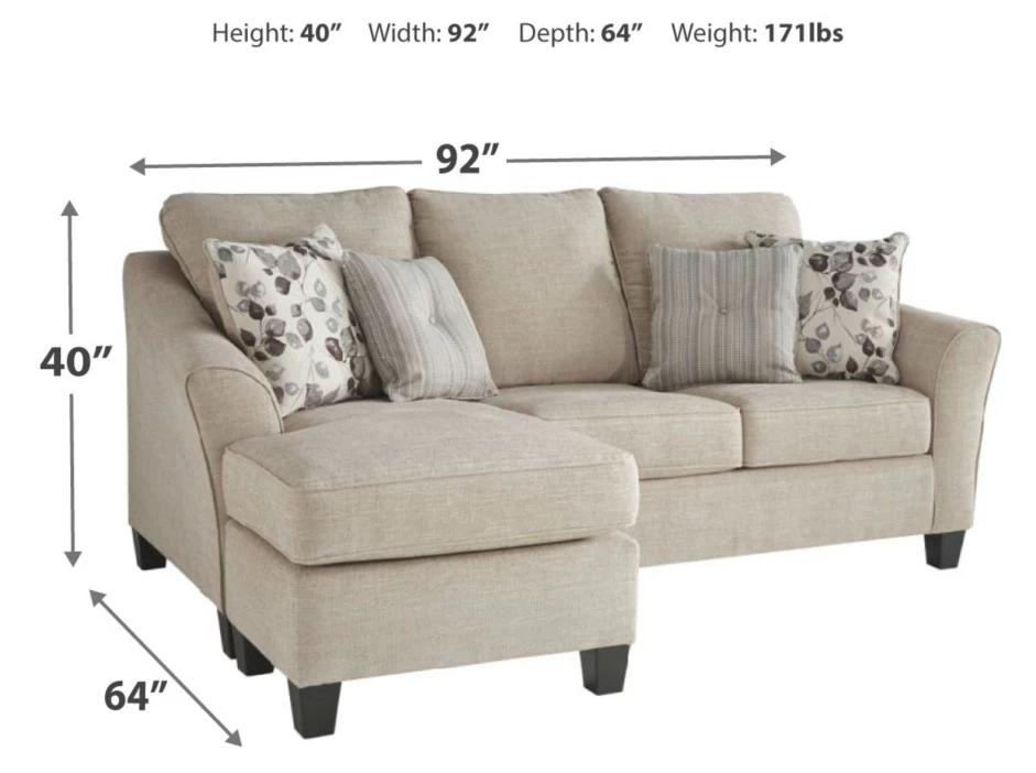 Benchcraft® Abney Driftwood Sofa Chaise 5 Benchcraft® Abney Driftwood Sofa Chaise - Image 5