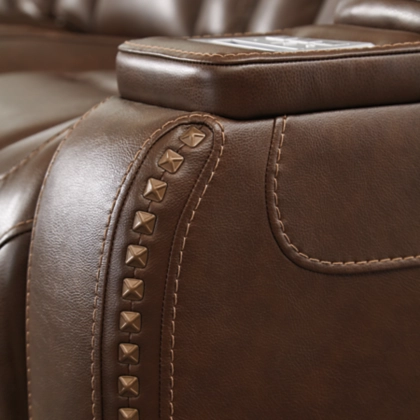 Signature Design By Ashley® The Man-Den Mahogany Leather Power Recliner 8 Signature Design By Ashley® The Man-Den Mahogany Leather Power Recliner - Image 8