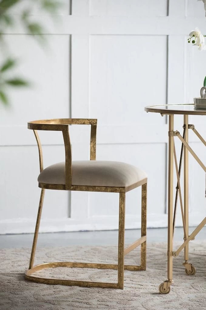 A & B Home Cavendish Gold/White Accent Chair 3 A & B Home Cavendish Gold/White Accent Chair - Image 3