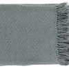 Surya Tressa Medium Gray 50"x60" Throw Blanket