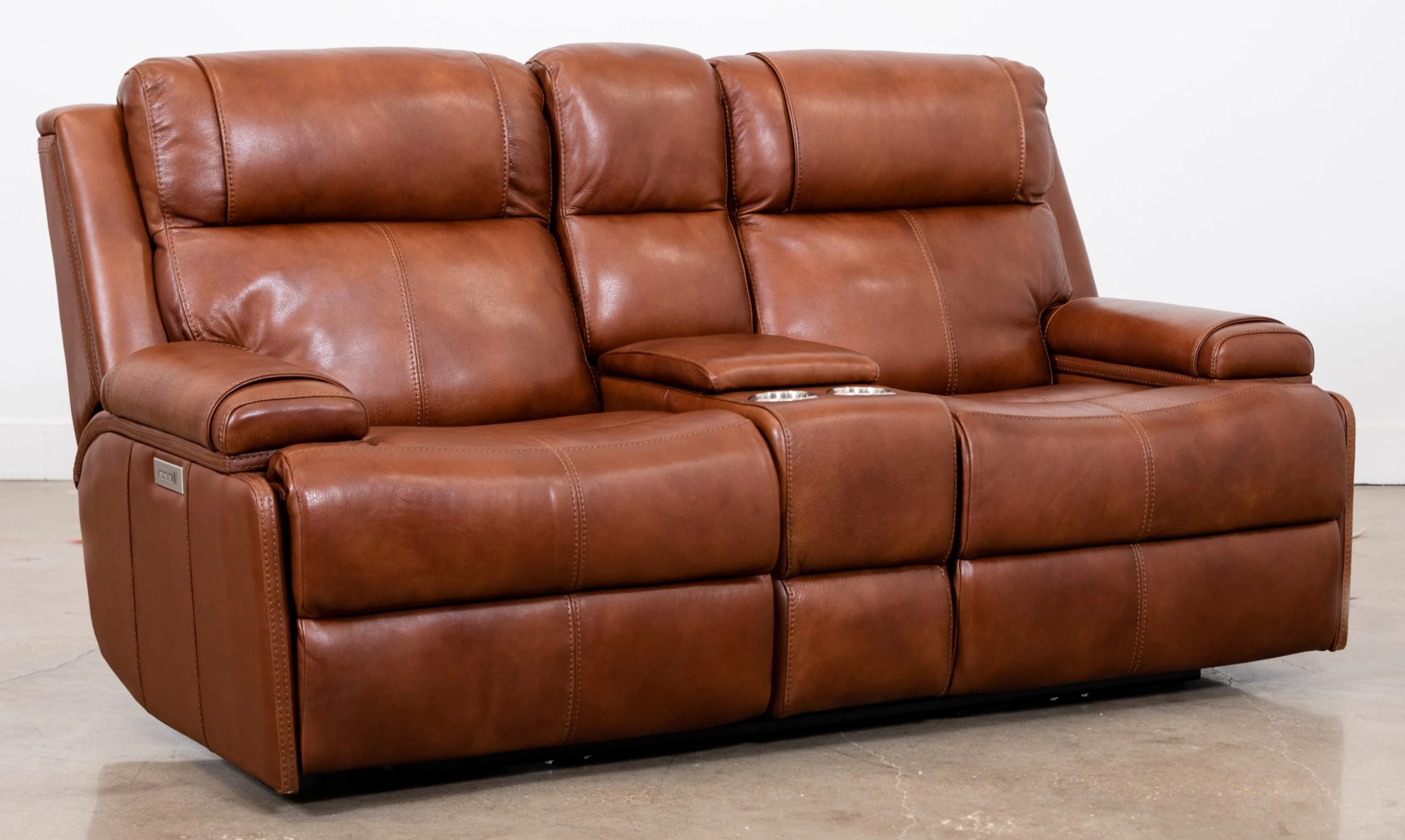 Hi-Rock Home Teton Trail Leather Power Triple Reclining Console Loveseat 1 Hi-Rock Home Teton Trail Leather Power Triple Reclining Console Loveseat