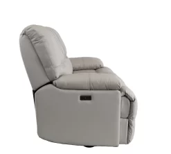Man Wah Light Grey Leather Power Zero Gravity Reclining Sofa -Furniture comprehensive store a1ba4993 2c6f 4c1c 82ce 8c135c2ec593