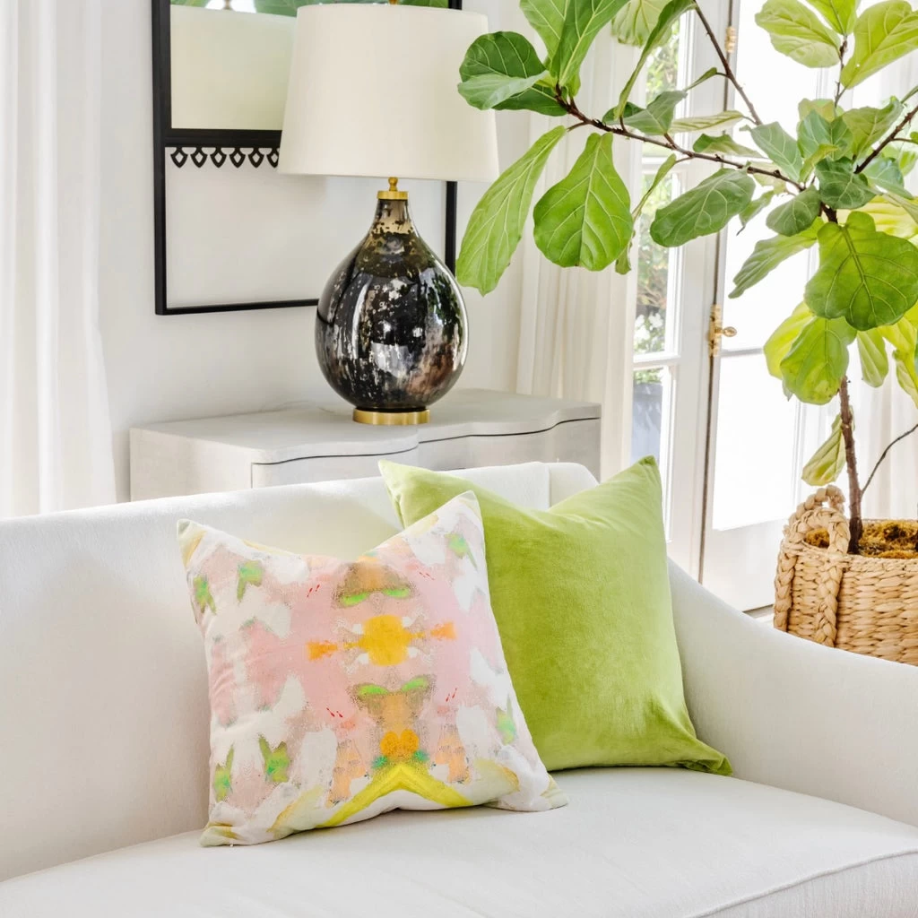 Laura Park Designs White Lotus 22 X 22 Pillow 2 Laura Park Designs White Lotus 22 X 22 Pillow - Image 2