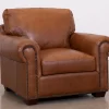 USA Premium Leather Furniture 4950 Saddle Glove All Leather Chair