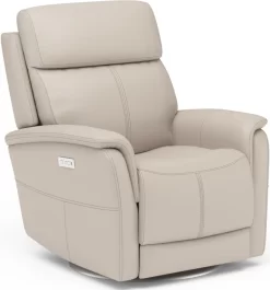 Flexsteel® View Light Gray Swivel Power Recliner With Power Headrest And Lumbar 24 Flexsteel® View Light Gray Swivel Power Recliner With Power Headrest And Lumbar -Furniture comprehensive store a61b493b 22f4 45d5 bc67 b17ad0b2514b