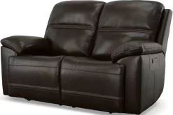 Flexsteel® Jackson Dark Brown Power Reclining Loveseat With Power Headrests -Furniture comprehensive store a6722997 e9ba 4cf6 9d94 1f8fab004d61
