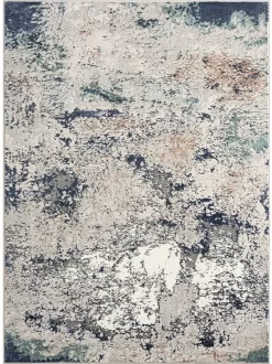 LR Home Antalya Beige/Dark Gray 5'x7' Area Rug