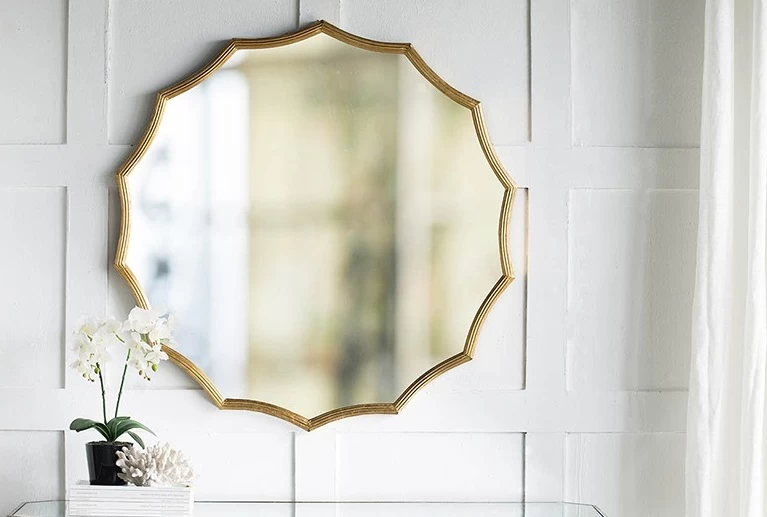 A & B Home Gold 40" Wall Mirror 5 A & B Home Gold 40" Wall Mirror - Image 5