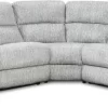 HomeStretch Cloud 3-Piece Dove Power Reclining Sectional