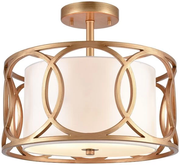 Elk Home Ringlets Matte Gold 16" Semi Flush Mount Light 1 Elk Home Ringlets Matte Gold 16" Semi Flush Mount Light