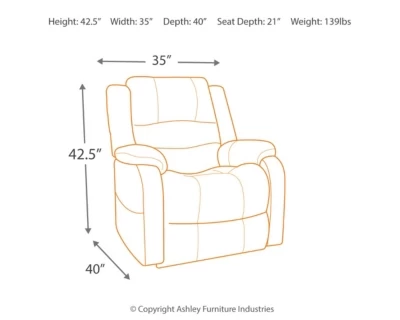 Signature Design By Ashley® Yandel Saddle Power Lift Recliner 9 Signature Design By Ashley® Yandel Saddle Power Lift Recliner - Image 9