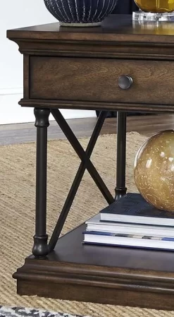 Liberty Tribeca Cordovian Brown End Table -Furniture comprehensive store a7f19d00 8a45 4b02 bf60 2bd516abe0af