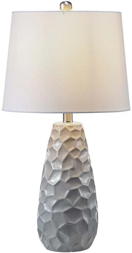 A & B Home Neutral Gray Glaze Table Lamp 2 A & B Home Neutral Gray Glaze Table Lamp - Image 2