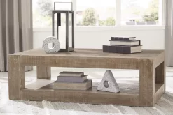 Signature Design By Ashley® Waltleigh Distressed Brown Coffee Table -Furniture comprehensive store a965f5ca 36d5 43ad b280 03f5ab621714