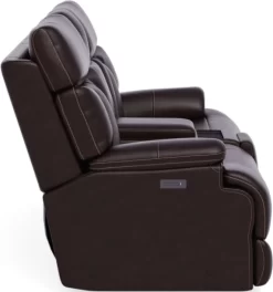 Flexsteel® Clive Brown Power Reclining Loveseat With Console And Power Headrests And Lumbar -Furniture comprehensive store a9cb2a86 56c5 43e5 b3b0 96c758eaf2e5