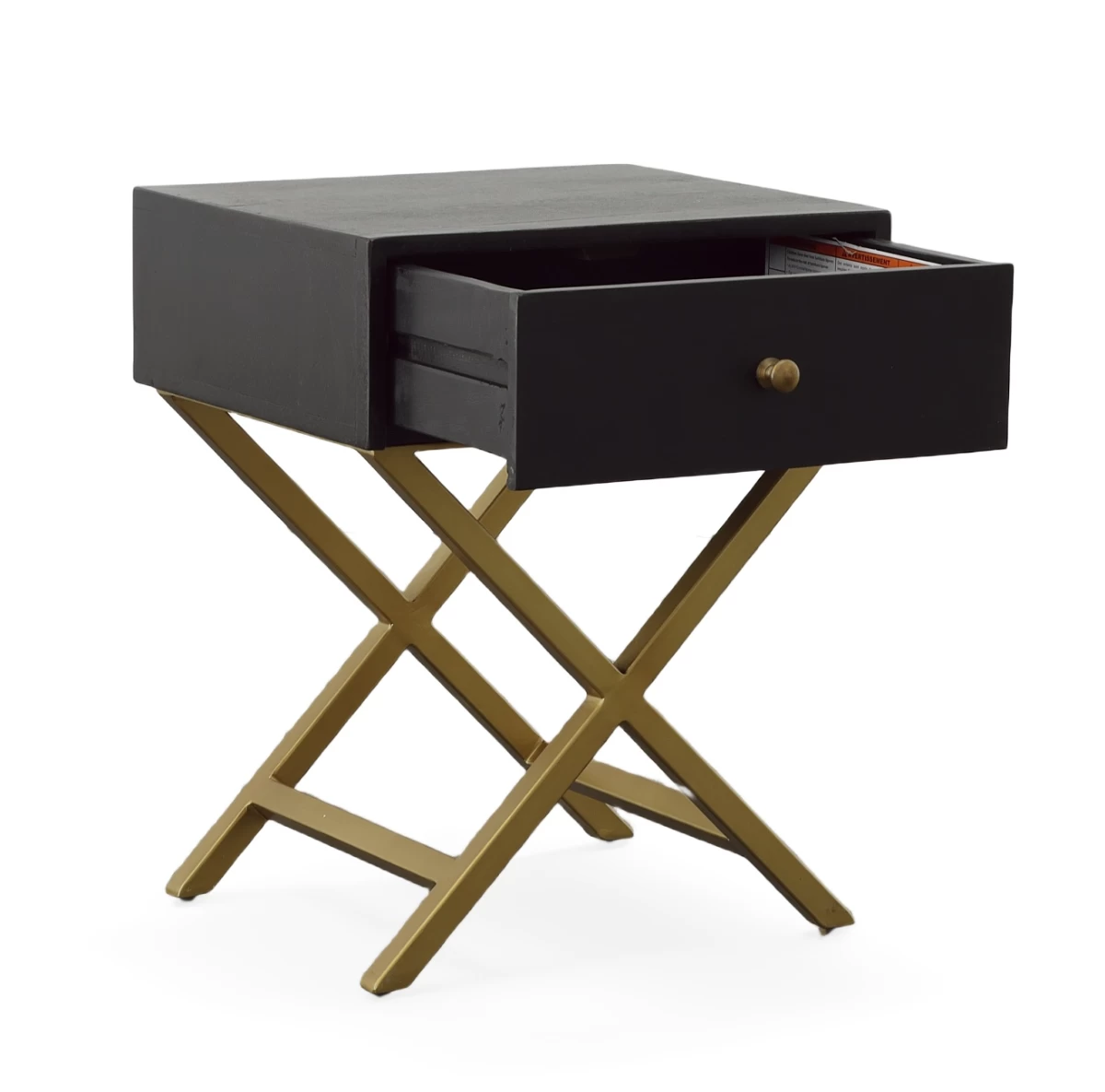 Pulaski Black/Gold End Table 3 Pulaski Black/Gold End Table - Image 3