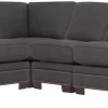 Kevin Charles Fine Upholstery® Foster Sugarshack Dark Brown Sectional