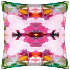 Laura Park Designs Namaste Pink 22" X 22" Luxe Faux Hide Pillow