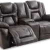 Steve Silver Co. Oportuna Coffee Dual-Power Reclining Console Loveseat
