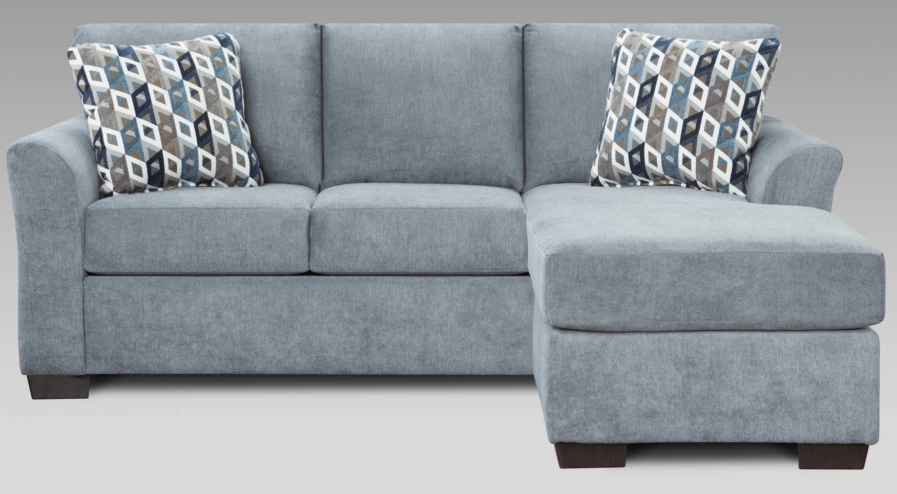 Affordable Furniture Anna Blue/Grey Sofa And Chaise 1 Affordable Furniture Anna Blue/Grey Sofa And Chaise