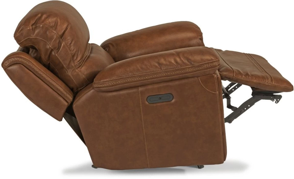 Flexsteel® Fenwick Brown Leather Power Gliding Recliner With Power Headrest 2 Flexsteel® Fenwick Brown Leather Power Gliding Recliner With Power Headrest - Image 2