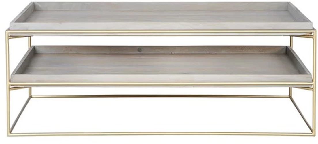 Blue Ocean Traders Mennagio Gray/Brass Cocktail Table 2 Blue Ocean Traders Mennagio Gray/Brass Cocktail Table - Image 2