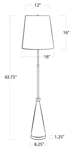 Regina Andrew Juniper Cast White/Gold-Leaf Floor Lamp 12 Regina Andrew Juniper Cast White/Gold-Leaf Floor Lamp -Furniture comprehensive store b0f7566d f9ad 4666 88be 8e2164b7eb89