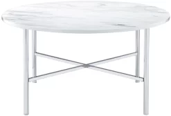 Elements International Cyrus 3-Piece Chrome Occasional Table Set -Furniture comprehensive store b26704fd 8144 4e6d 9521 19355038e491