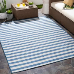 Surya Pasadena Denim/Cream 8'x11' Area Rug -Furniture comprehensive store b3062d01 34b6 4854 bf8e c77734dbb6c6