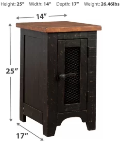 Signature Design By Ashley® Valebeck Two-Tone Chairside End Table -Furniture comprehensive store b34a6bde ee7f 4793 8e68 68e468df5e51