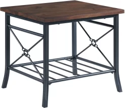 Elements International Mica 3-Piece Brown Table Set -Furniture comprehensive store b3f169fa 8b78 401f 81ef 7b57b0c2fede