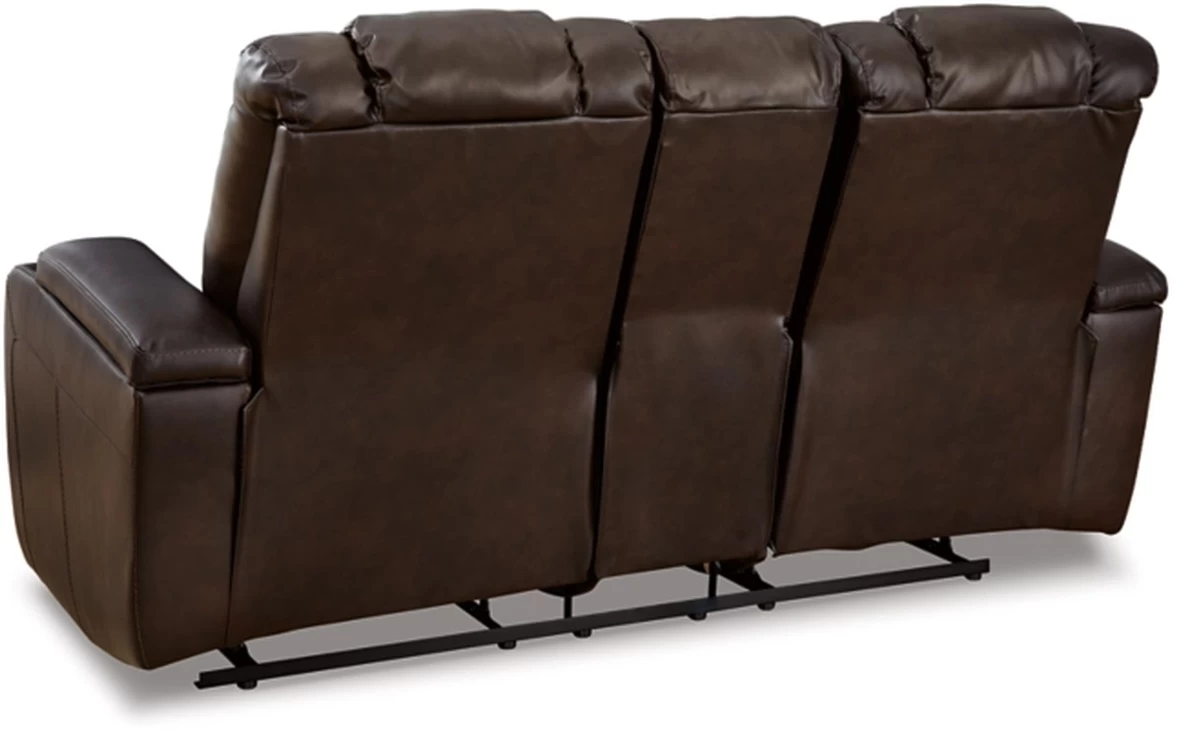Signature Design By Ashley® Mancin Chocolate Reclining Loveseat With Console 5 Signature Design By Ashley® Mancin Chocolate Reclining Loveseat With Console - Image 5