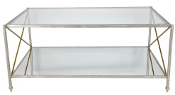 Zeugma Imports Silver Rectangular Coffee Table